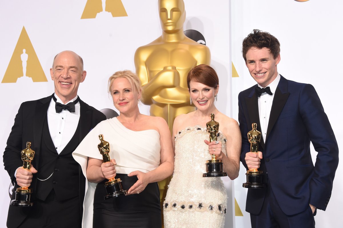 here-are-this-years-four-big-winners-jk-simmons-best-supporting-actor-patricia-arquette-best-supporting-actress-julianne-moore-best-actress-and-eddie-redmayne-best-actor